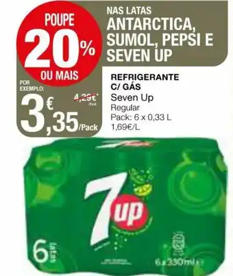 Intermarché Refrigerante C/Gás Seven Up 6x0,33L promoção