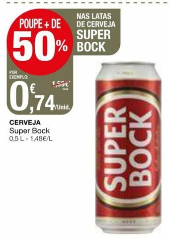 Intermarché Cerveja Super Bock 0,5L promoção