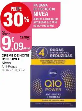 Intermarché Creme de Noite Q10 Power Nivea 50ml promoção