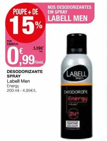 Intermarché Desodorizante Spray Labell Men 200ml promoção
