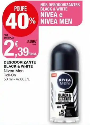 Desodorizante Black & White Nivea Men 50ml