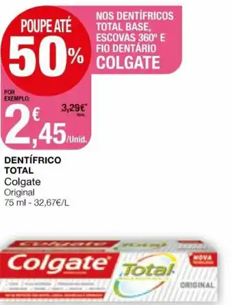 Intermarché Dentífrico Total Colgate 75ml promoção
