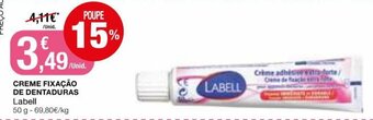 Intermarché Creme Fixação de Dentaduras Labell 50g promoção