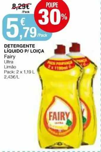 Intermarché Detergente Líquido P/Loiça Fairy 2 x 1,19L promoção
