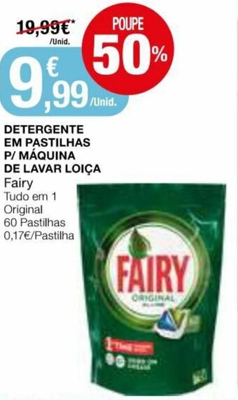 Intermarché Detergente em Pastilhas P/Màquina de Lavar Loiça Fairy promoção