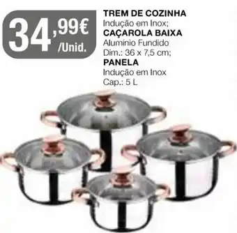 Intermarché Trem de Cozinha Caçarola Baixa 36x7,5cm Panela 5L promoção