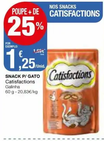 Snack P/ Gato Catisfactions Galinha 60g