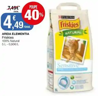 Intermarché Areia Elementia Friskies 100% Natural 5L promoção