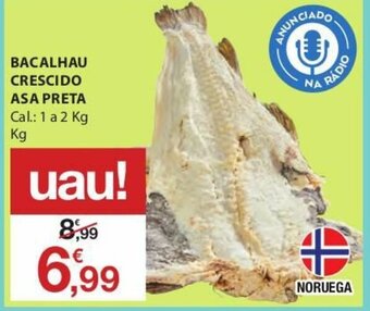 E.Leclerc Bacalhau Crescido Asa Preta 1 a 2 Kg promoção