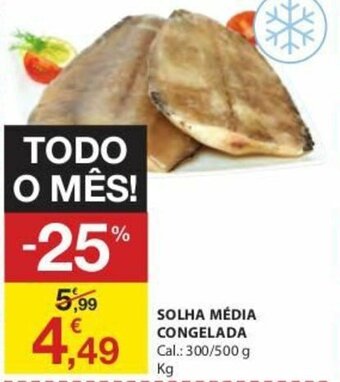 E.Leclerc Solha Mêdia Congelada 300/500g promoção