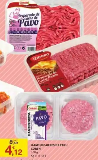 E.Leclerc Hamburgueres de Peru Coren 360g promoção