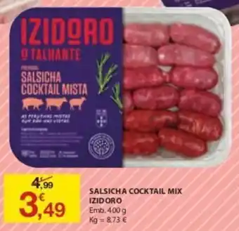 E.Leclerc Salsichas Cocktail Mix Izidoro 400g promoção