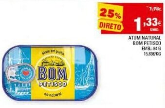 Continente Atum Natural Bom Petisco 84g promoção