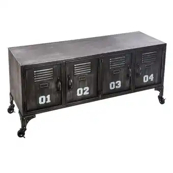 Hôma Móvel preto em metal com 4 portas sevin promoção