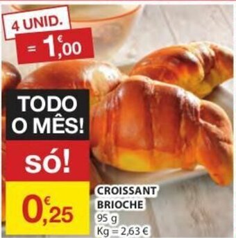 E.Leclerc Croissant Brioche 95g promoção
