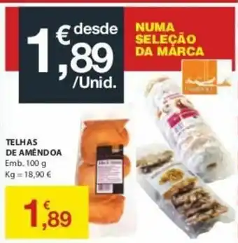 E.Leclerc Telhas de Amêndoa 100g promoção