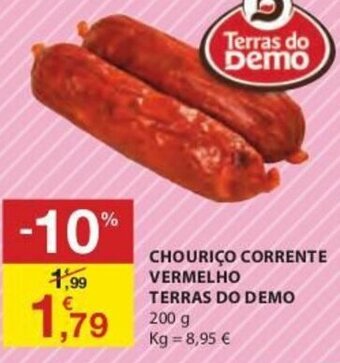 E.Leclerc Chouriço Corrente Vermelho Terras do Demo 200g promoção
