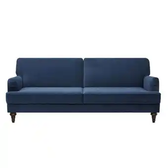 Hôma Sofá cama tova veludo azul 88x203,5cm promoção