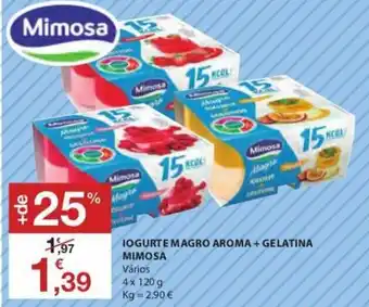 Iogurte Magro Aroma + Gelatina Mimosa 4x120g