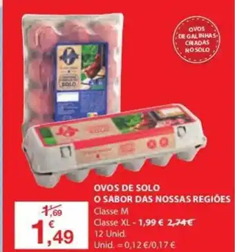 E.Leclerc Ovos de Solo O Sabor das Nossas Regióes Classe M/ XL promoção