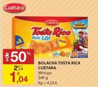 E.Leclerc Bolacha Tosta Rica Cuétara Mini Go 240g promoção
