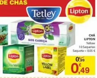 E.Leclerc Chá Lipton Yellow 10 Saquetas promoção
