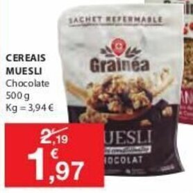 Cereais Muesli Chocolate 500g