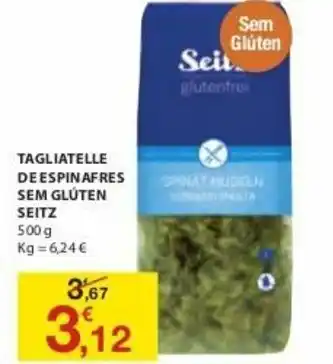 E.Leclerc Tagliatelle de Espinafres sem Glúten Seitz 500g promoção