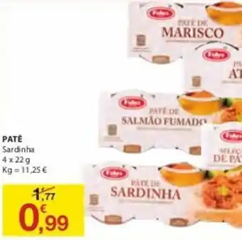 E.Leclerc Patê Sardinha 4x22g promoção