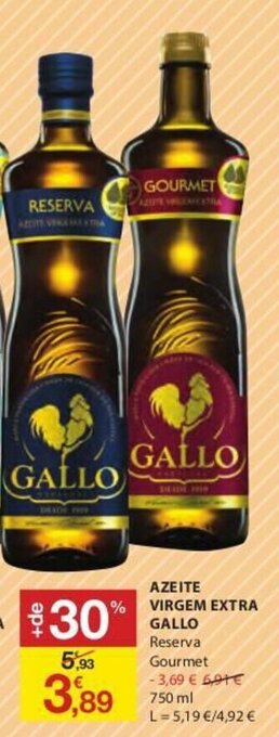 E.Leclerc Azeite Virgem Extra Gallo 750ml promoção