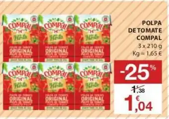 E.Leclerc Polpa de Tomate Compal 3x210g promoção