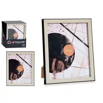 Hôma Moldura de madeira castanho claro e preto promoção