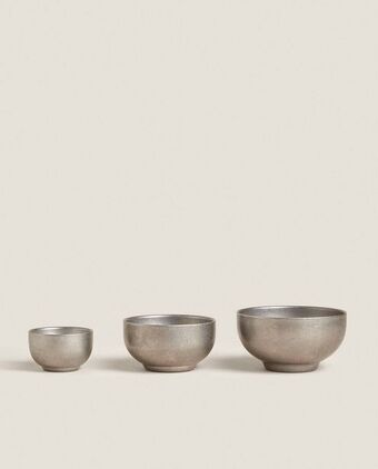 ZARA HOME Tigela redonda de aço promoção