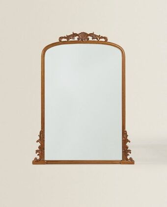 ZARA HOME Espelho madeira ornamentos promoção