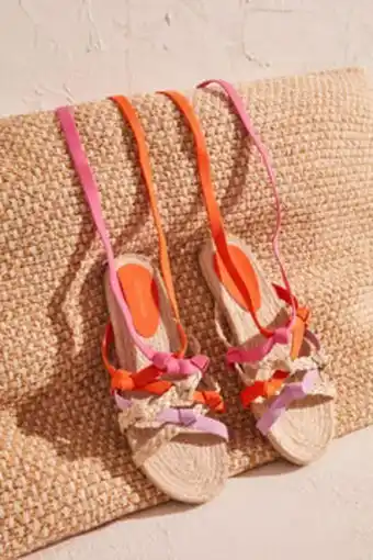 Sandalias plataforma rafia multicolor