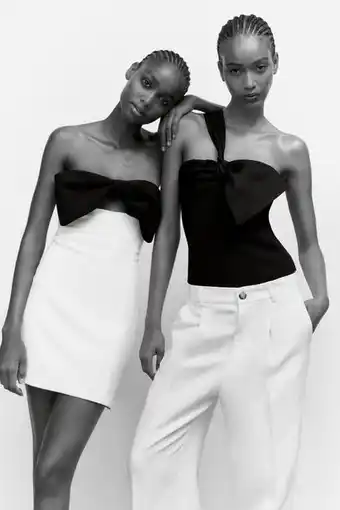 ZARA Vestido com laço promoção