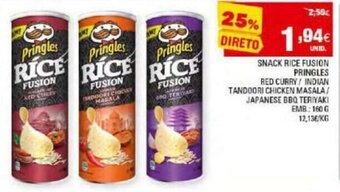 Continente Snack Rice Fusion Pringles 160g promoção