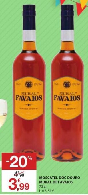 E.Leclerc Moscatel DOC Douro Mural de Favaios 75cl promoção
