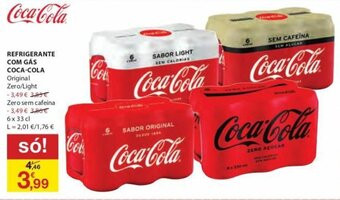 E.Leclerc Refrigerante com Gás Coca-Cola 6x33cl promoção