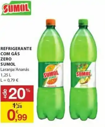 E.Leclerc Refrigerante com Gás Zero Sumol 1,25L promoção