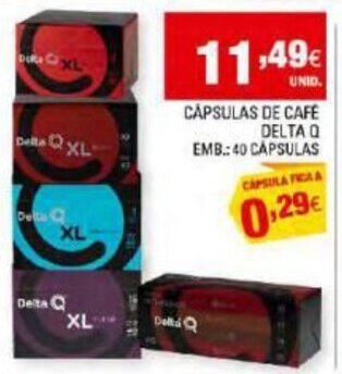 Càpsulas de Café Delta Q 40 Càpsulas