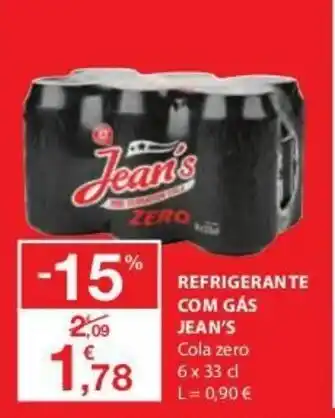 E.Leclerc Refrigerante com Gás Jean's 6x33cl promoção