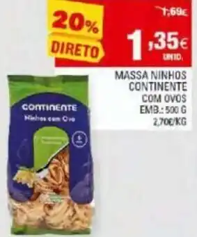Continente Massa Ninhos Continente 500g promoção