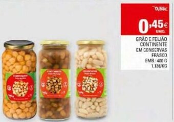Continente Grão e Feijão Continente 400g promoção