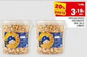 Continente Pipocas Doce Continente 340g promoção