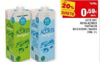 Continente Leite UHT Nova Açores Pastagem 1L promoção