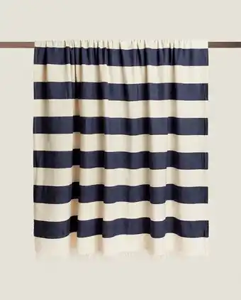 ZARA HOME Manta riscas contraste promoção