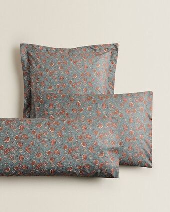 ZARA HOME Fronha de almofada estampado de flores promoção
