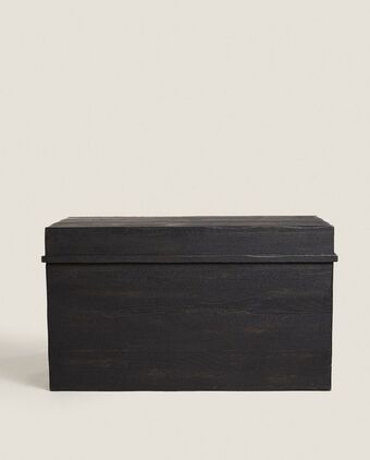 ZARA HOME Baú de madeira maciça promoção