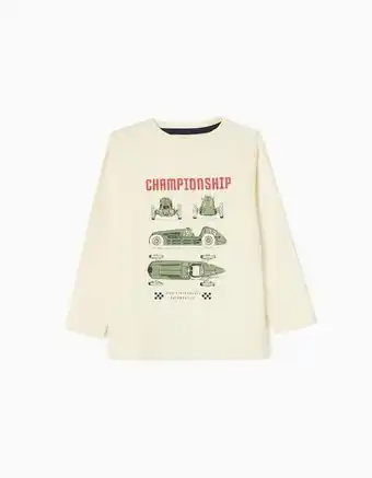 Zippy T-shirt de manga comprida em algodão para bebé menino 'campeão', branco promoção